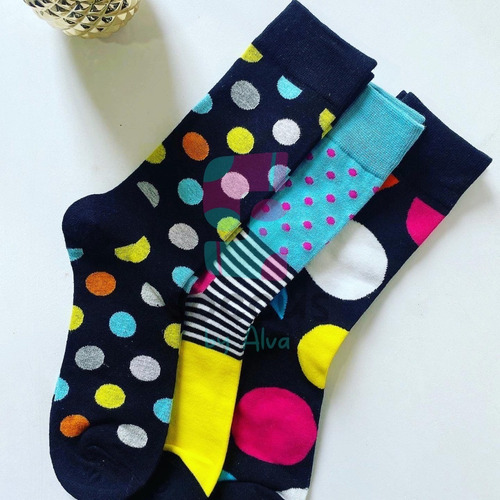 Imagen 2 de 2 de Tree Pack Calcetines De Moda Con Diseños Happy Socks
