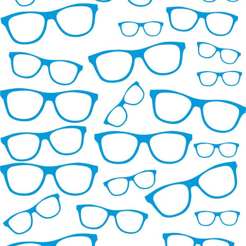 Imagem 1 de 1 de Papel De Parede Adesivo Teen Óculos Azul 3,10m