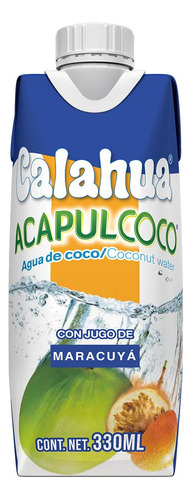 Agua De Coco Maracuya Calahua Acapulcoco 330 Ml