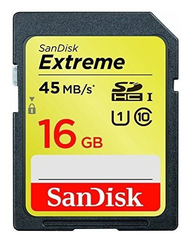 Sandisk Extreme 16 Gb Sdhc Clase 10 Uhs1 Tarjeta De Memoria 