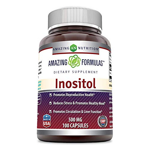 Amazing Formulas Inositol 500 Mg 100 Capsulas (sin Ogm, Sin