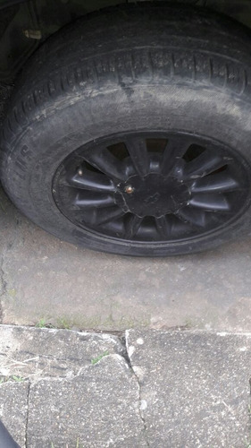 Rodas Aro 15 Powertech Com Pneus Meia Vida Opala Omega
