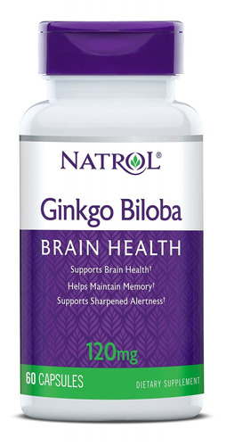 Natrol Ginkgo Biloba - Cápsulas De 120 Mg, 60 Unidades