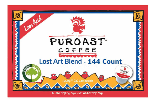 Puroast Low Acid Coffee Lost Art Blend 144 Unidades De Una S