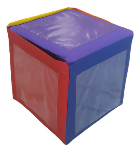 Cubo De Gomaespuma 10x10x10 Con Cierre + 6 Bolsillos