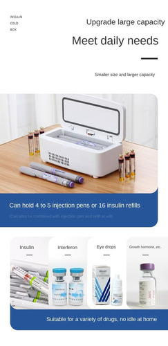 Caja Refrigerada De Insulina Portátil Temperatura Constante