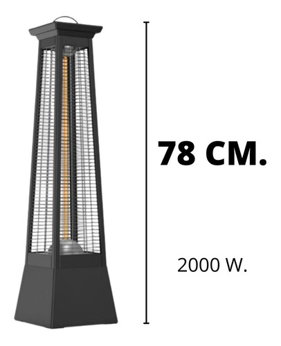 Imagen 2 de 9 de Calefactor Electrico Portatil Infrarojo Exterior Terraza