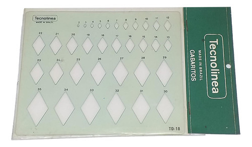 Gabarito Tecnolinea Desenho Losango Td- 18 Trident
