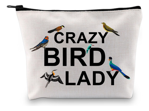 Xyanfa Crazy Bird Lady Bolsa De Maquillaje Para Observacion