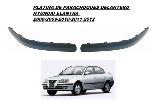 Platina Parachoques Delantero Hyundai Elantra 2008 2009 2010