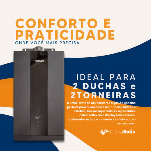Junker Água A Gás 26bk Home Aquecedor Komeco Glp + Flexíveis