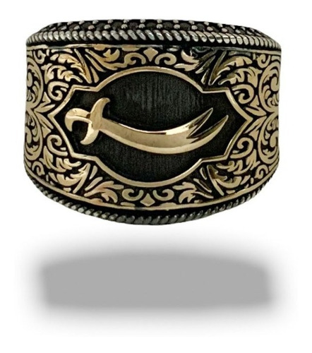 Anillo De Plata925, Turco, Espada Ottomano Para Hombre