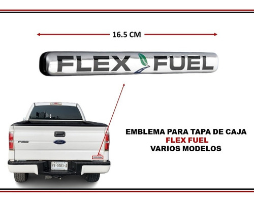 Emblema Para Tapa De Caja  Flex Fuel Varios Modelos 16.5 Cm