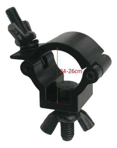 3 Abrazadera De Luz De Dj De Aluminio, Negro Para 24 A 26 Mm