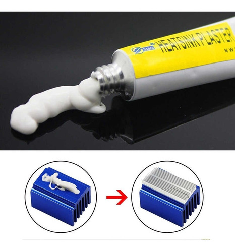 Imagen 2 de 4 de Pegamento Adhesivo Térmico Leds Peltier Disipador 5gr