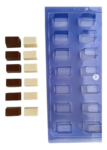Forma 03 Partes Para Chocolate Bombom Tipo Bis Cod: 226p