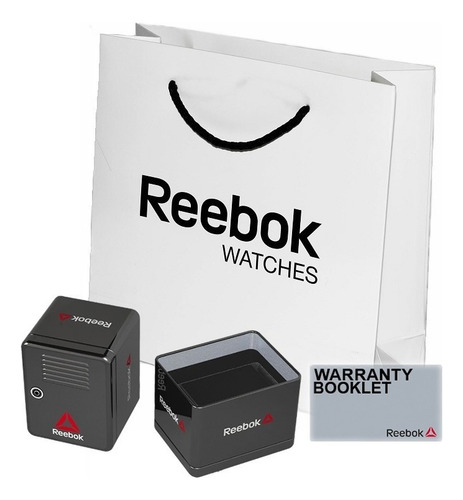 Reloj Reebok Tireflip Rd-tfl-g2-cbir-br Hombre - Of Malla Rojo Bisel Negro Fondo Negro