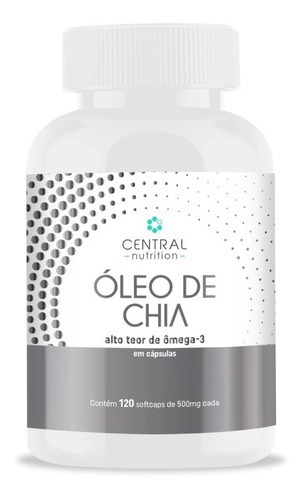 Óleo De Chia 120caps De 500mg - Central Nutrition Sabor Natural