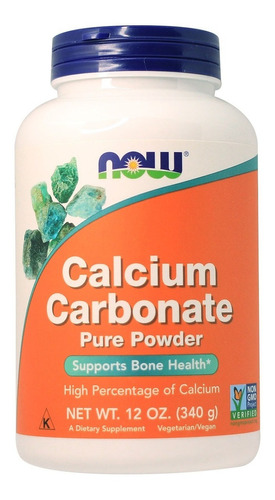 Carbonato De Cálcio Em Pó 340g Now Foods Calcium Carbonate