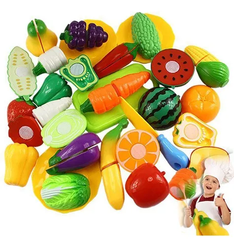 Comida Infantil Juguete Frutas Verduras Corte Velcro 21
