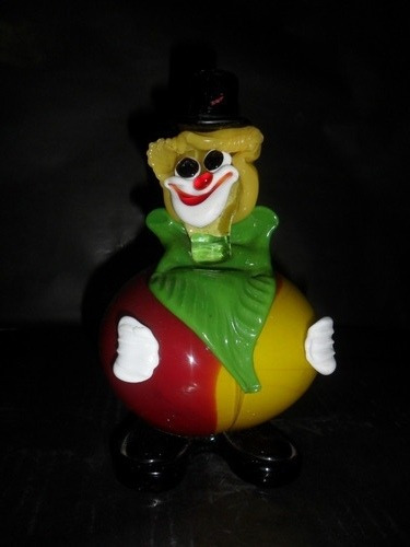 Antiguo Payaso De Cristal De Murano Gordo 