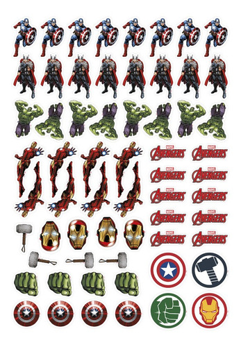 Imagem 1 de 2 de Vingadores Avengers Animated Mini Personagens Festa