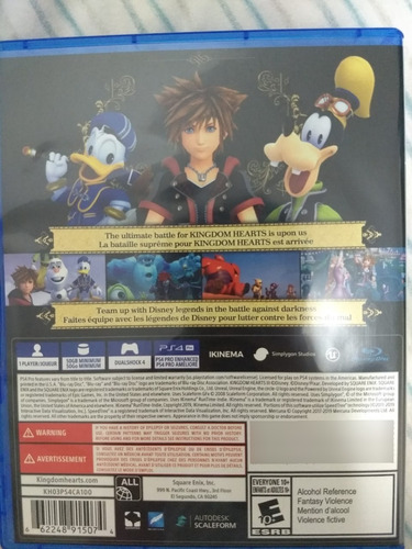 Kingdom Hearts 3 Ps4 - The Unit Games (Usado)