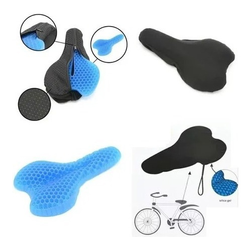 Funda Asiento Cojín Para Sillín Bicicleta Acolchado Gel Dep