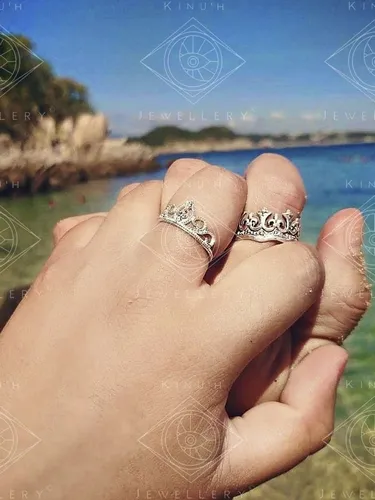 Anillos Para Pareja De Plata .925 Rey Y Reina Coronas en venta en