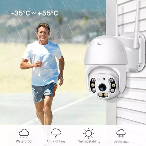 Imagen 4 de 9 de Camara Ip Wifi Domo Giratoria Full Hd Exterior Vision Noctur
