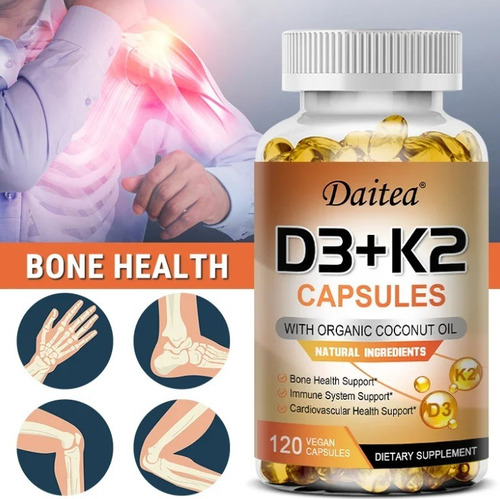 Daitea Vitamina D3 C/k2 120 Caps 5000 Ui Salud Ósea Defensas