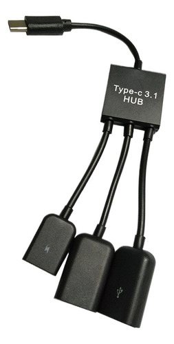 3 En 1 Usb Tipo C Otg Codo Otg Adaptador Convertidor De