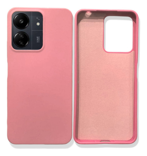 Funda Silicona Case Premium Con Felpa Para Xiaomi Coral Claro Xioami Redmi 13c