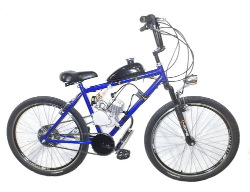 Bicicleta Aro 26 Motor 80 Cc Motorizada Mtb + Farol Led 