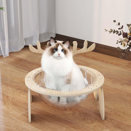 Cama Para Gatos Space Capsule, Soporte De Madera Para S