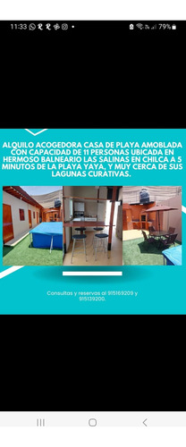 Alquilo Casa Amoblada En Balneario Salinas Chilca