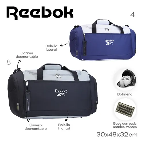 Bolso Grande Deporte Gimnasio Yoga Futbok Reebok Zapatillas