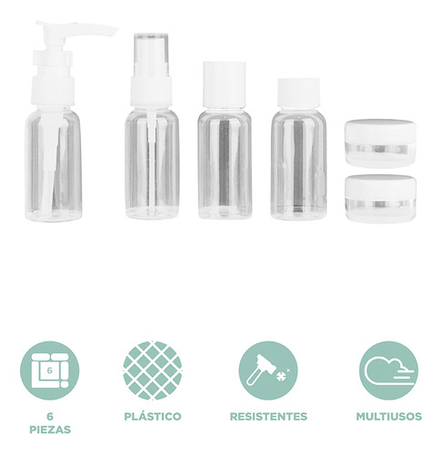 Miniso Kit Botellas De Viaje Pink Me 6