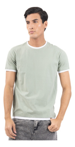 Playera 100% De Algodón Para Hombre Quarry Cuello Redondo