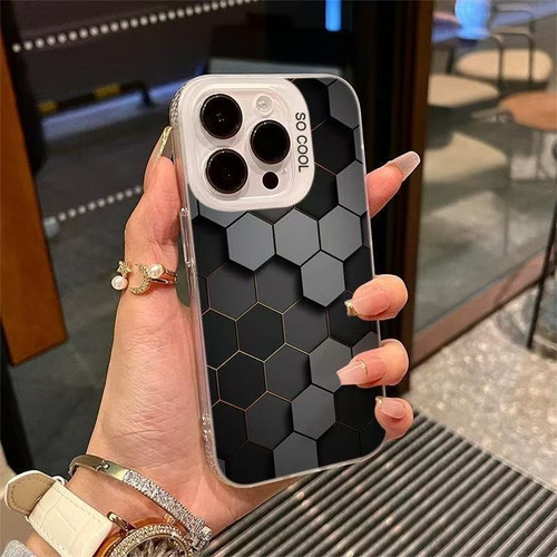 Capa De Celular Com Design De Favo De Mel 3d Para iPhone