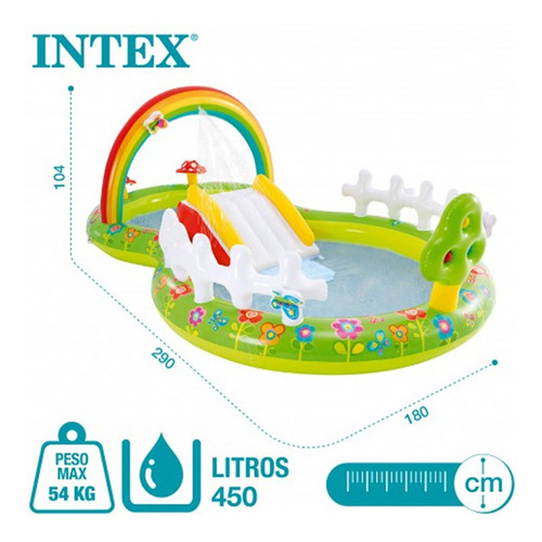 Piscina Inflável Infantil Playground Meu Jardim 450l Intex