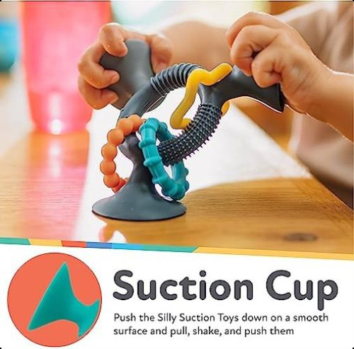 Nuby Silly Juguete Interactivo De 3 Puntas Con Succión