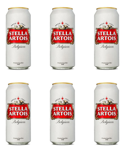 Cerveza Stella Artois 473ml X6 Zetta Bebidas