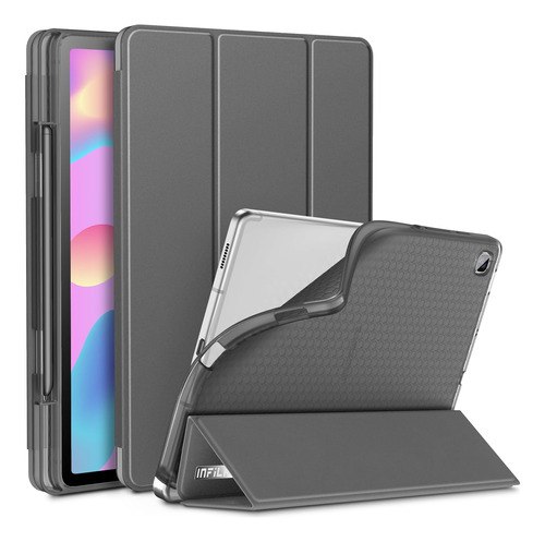 Funda Infiland Samsung Galaxy Tab S6 Lite + Pen Holder Gris