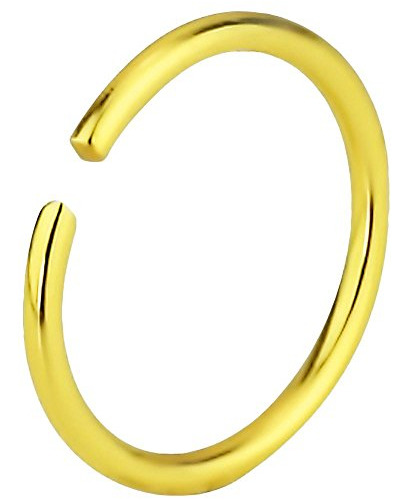 Aros - 20g 18k Gold Plated Sterling Silver 8mm Seamless Nose