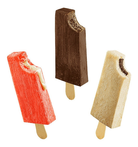 Imagem 4 de 4 de Forma Paleta Mexicana Recheada Molde Sorvete Picolé 4 Pçs