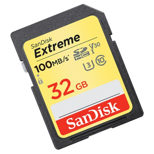 Memoria Sd 4k Sandisk 32gb Tarjeta Clase 10 Sd Extreme Uhs-i