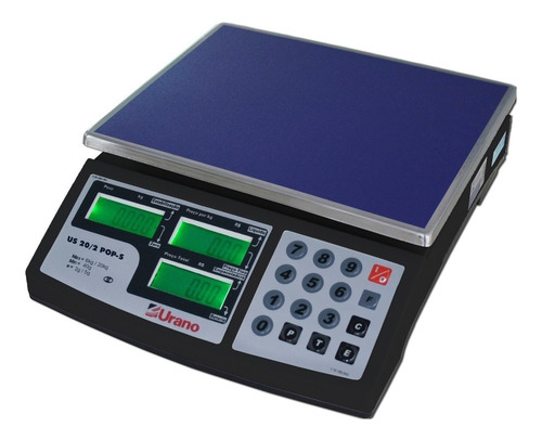 Balança Comercial Digital Urano Us Pop-s 20kg 110v/220v Preto 268 Mm X 218 Mm