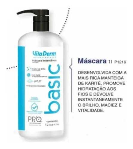 Máscara Instantânea Vita Derm Pro Basic 1 Kg