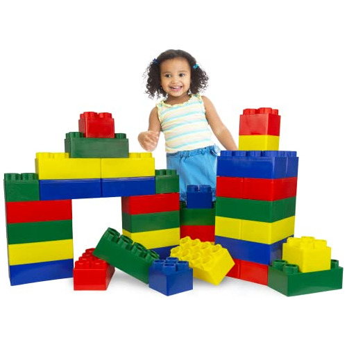 Deluxe 40 Piece Jumbo Building Blocks Variety Pack | Sm...